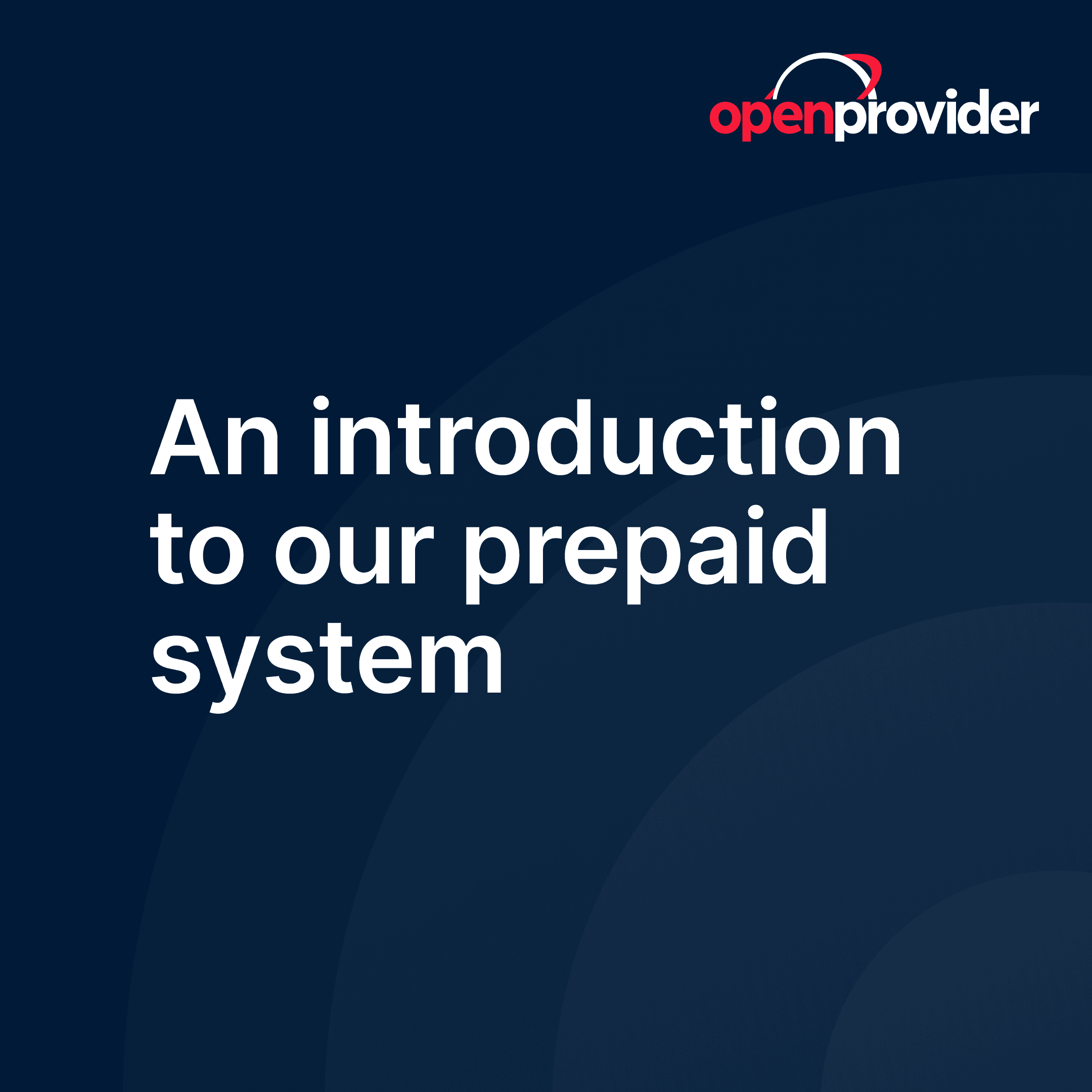 introduction to openprovider's prepaid system