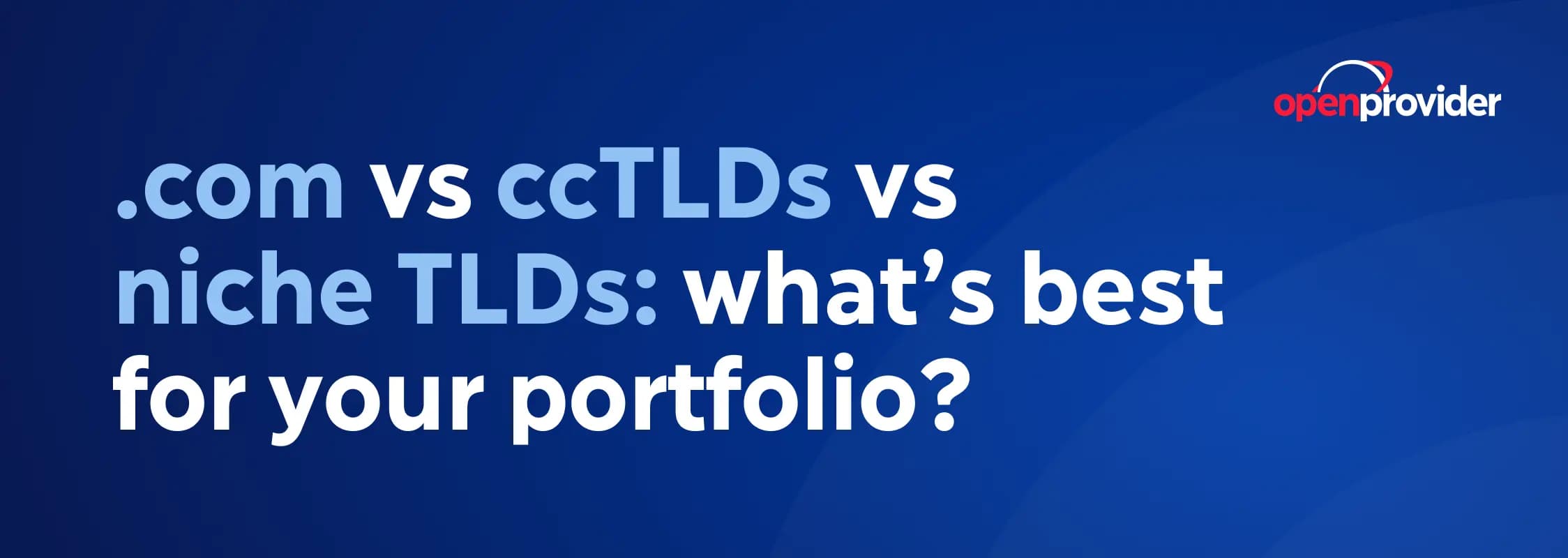 .com vs ccTLDs vs niche TLDs: what’s best for your portfolio?