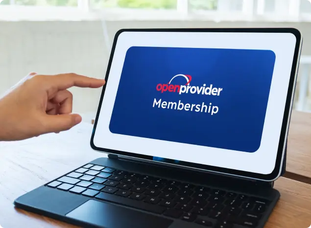 Openprovider Membership on a tablet