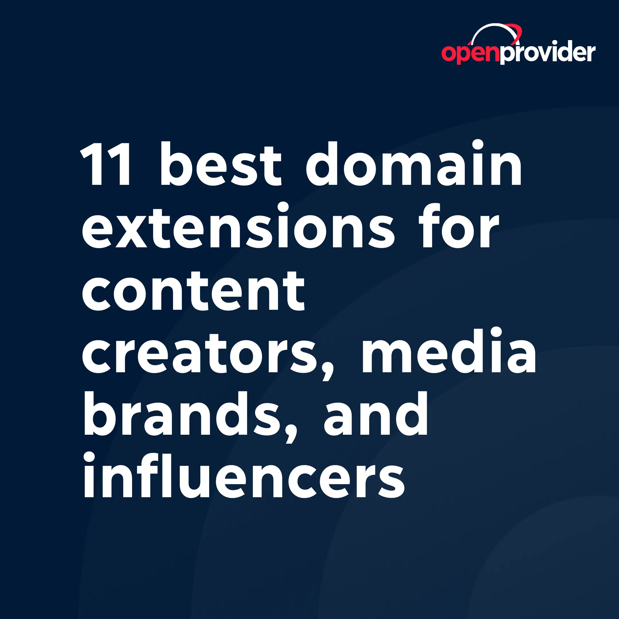11 best domain extensions for content creators, media brands, and influencers
