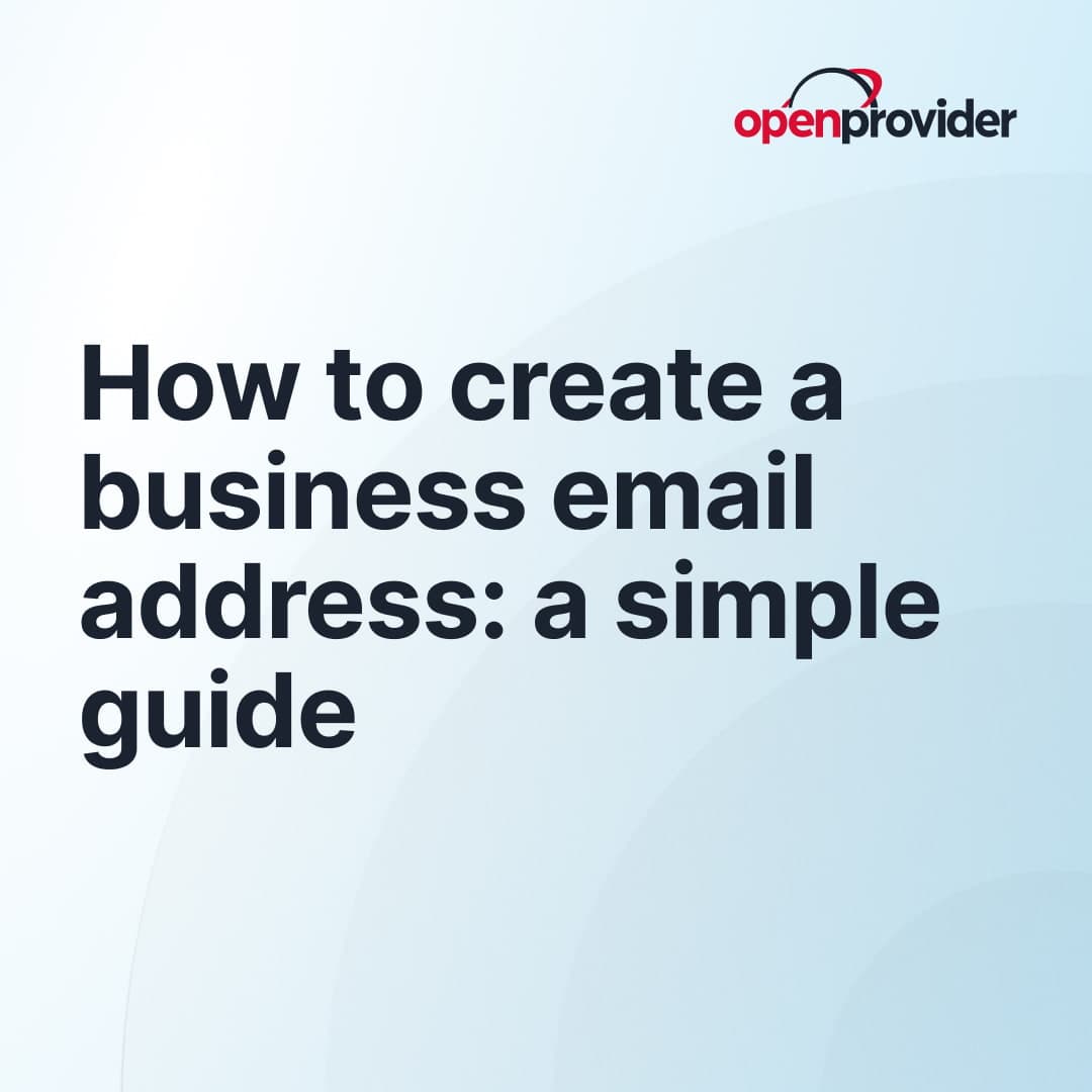 how to create a business email