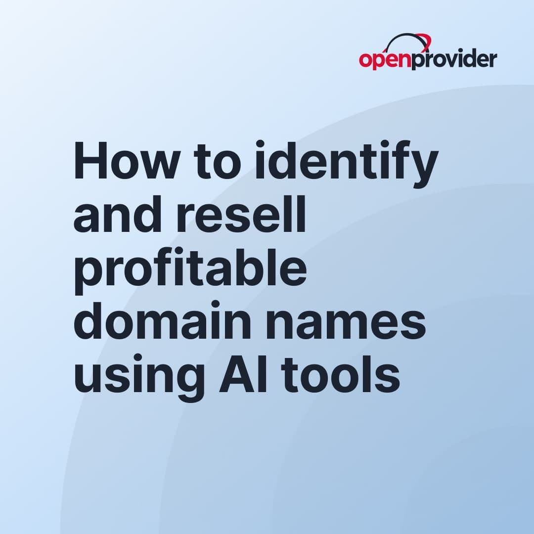 Resell domain names using AI tools