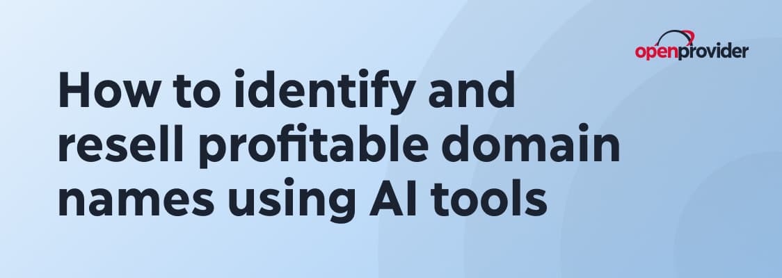 Resell domain names using AI tools