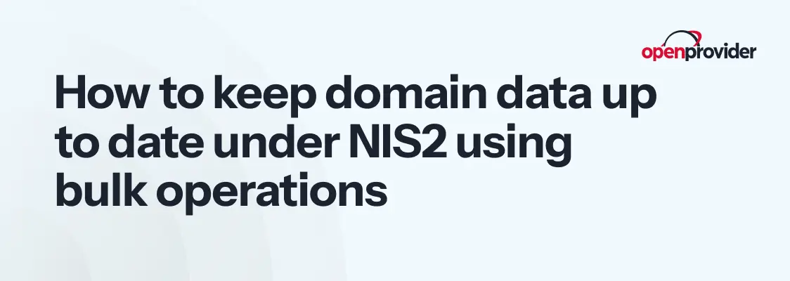 How to keep domain data up to date under NIS2 using bulk operations