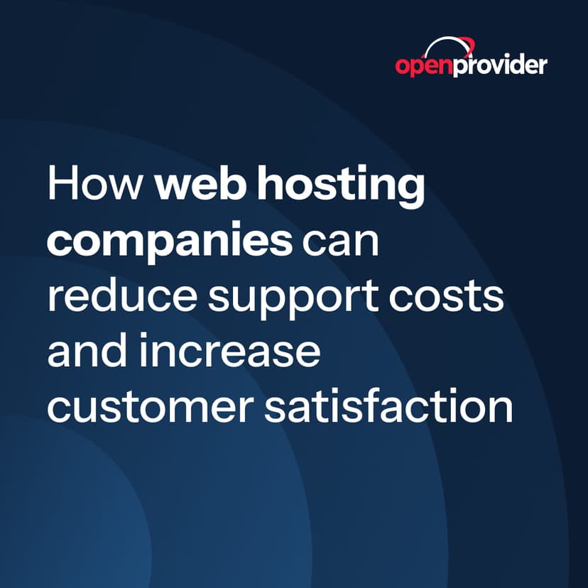 web hosting companies reduce support costs